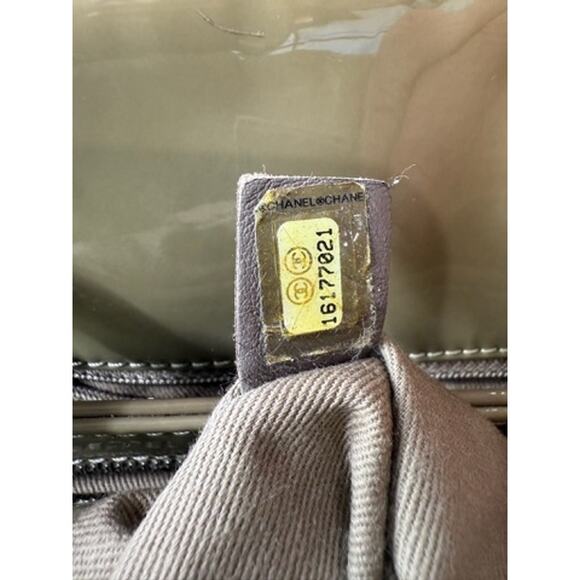 Chanel Olive Green Quilted‎ Patent Leather Large Just Mademoiselle Bowling Bag - Picture 14 of 16